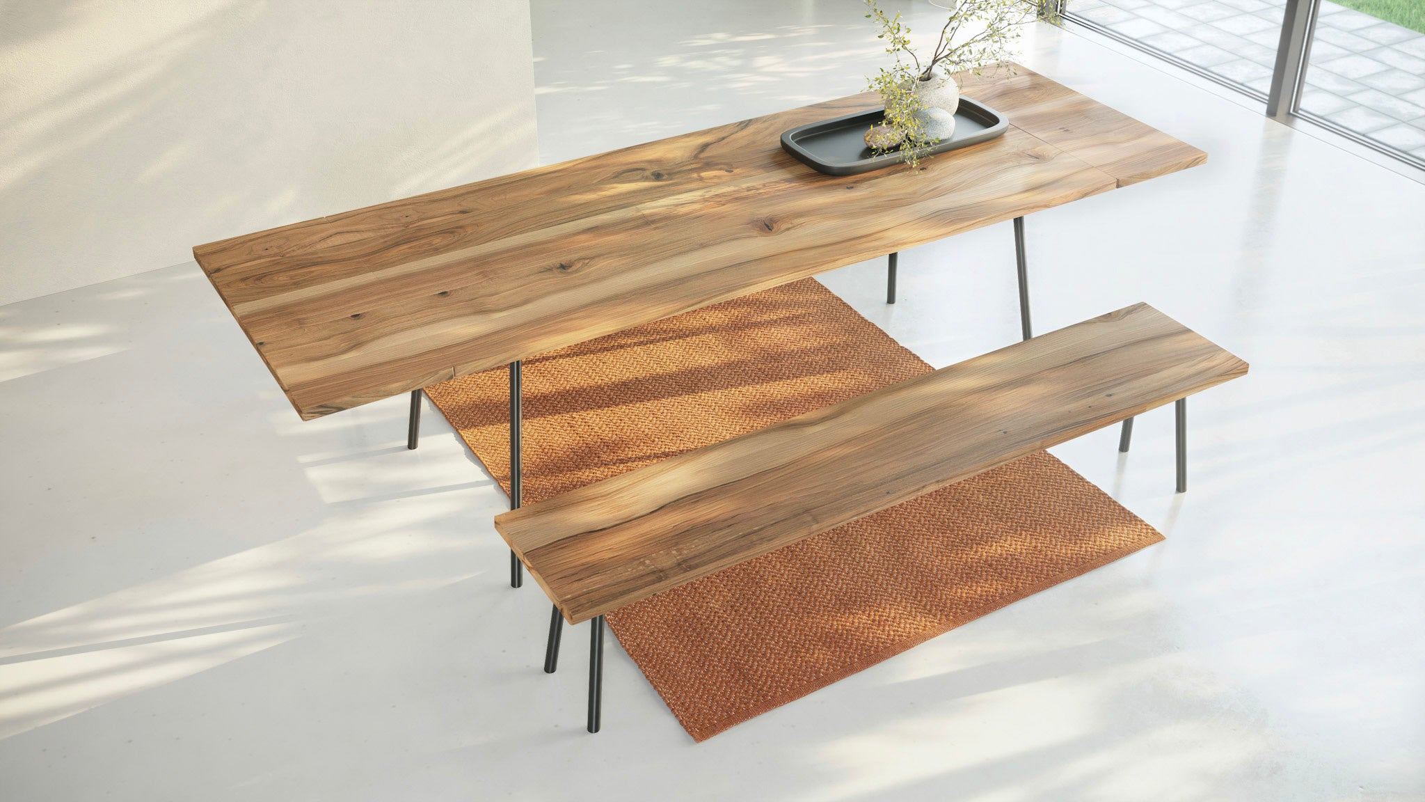Table à manger extensible en Noyer | MARTA