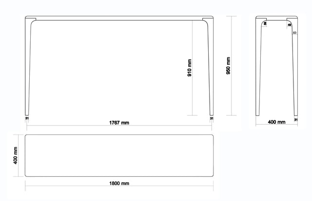 LÜNA | Oak Console Table image 4