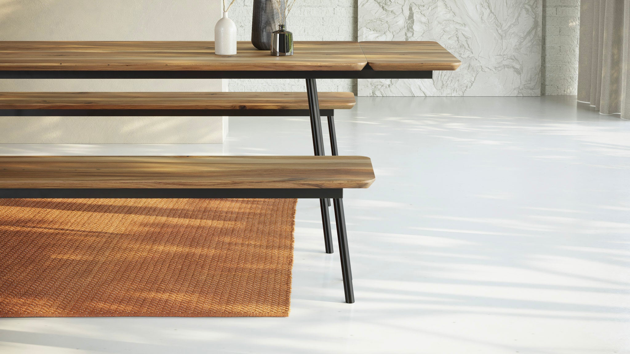 Table à manger extensible en Noyer | MARTA