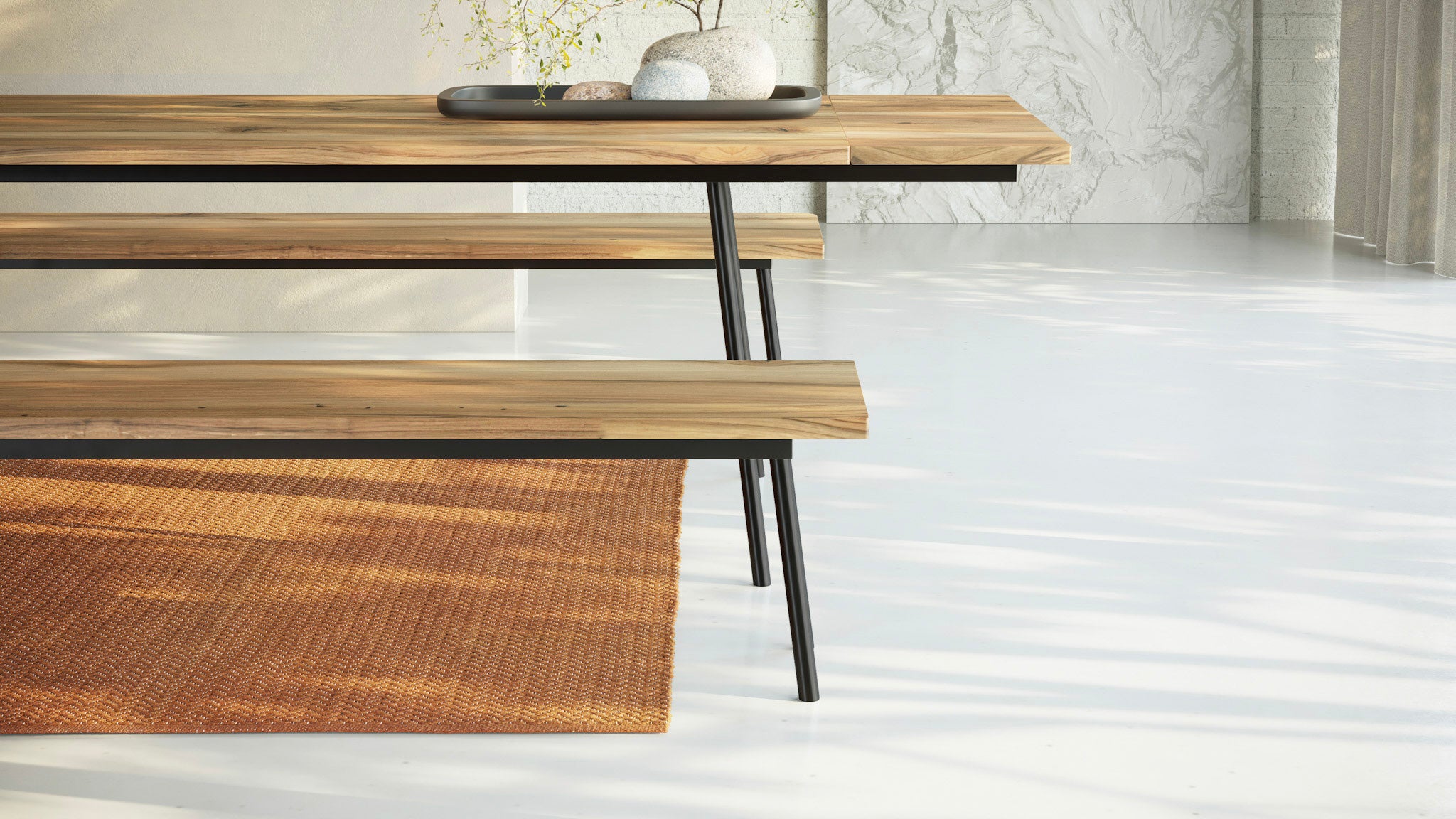 Table à manger extensible en Noyer | MARTA