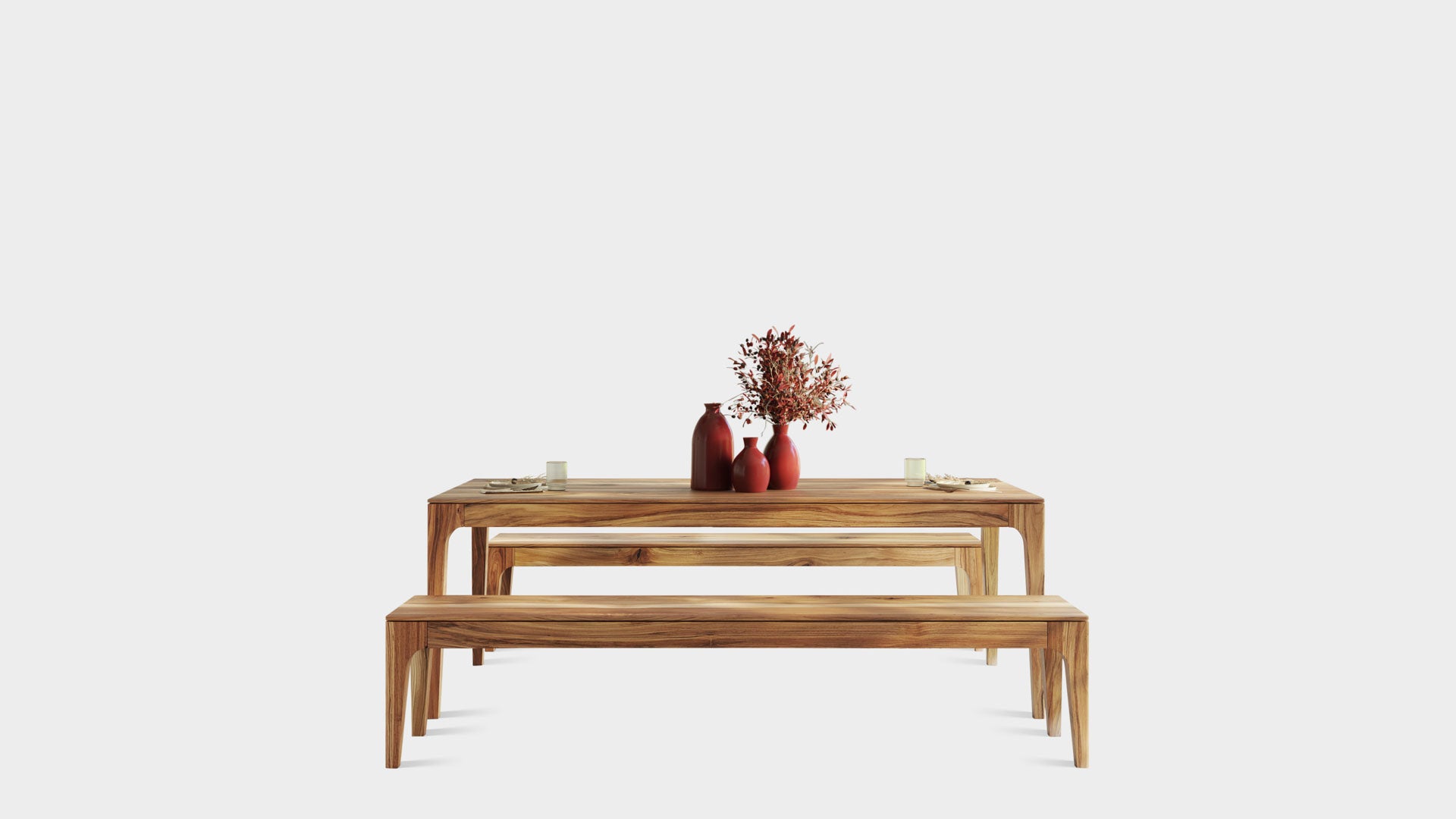CAROLINA | Tisch aus Europäischem Nussbaum | 200 x 90 x 2 cm | B35 Lagerbestand