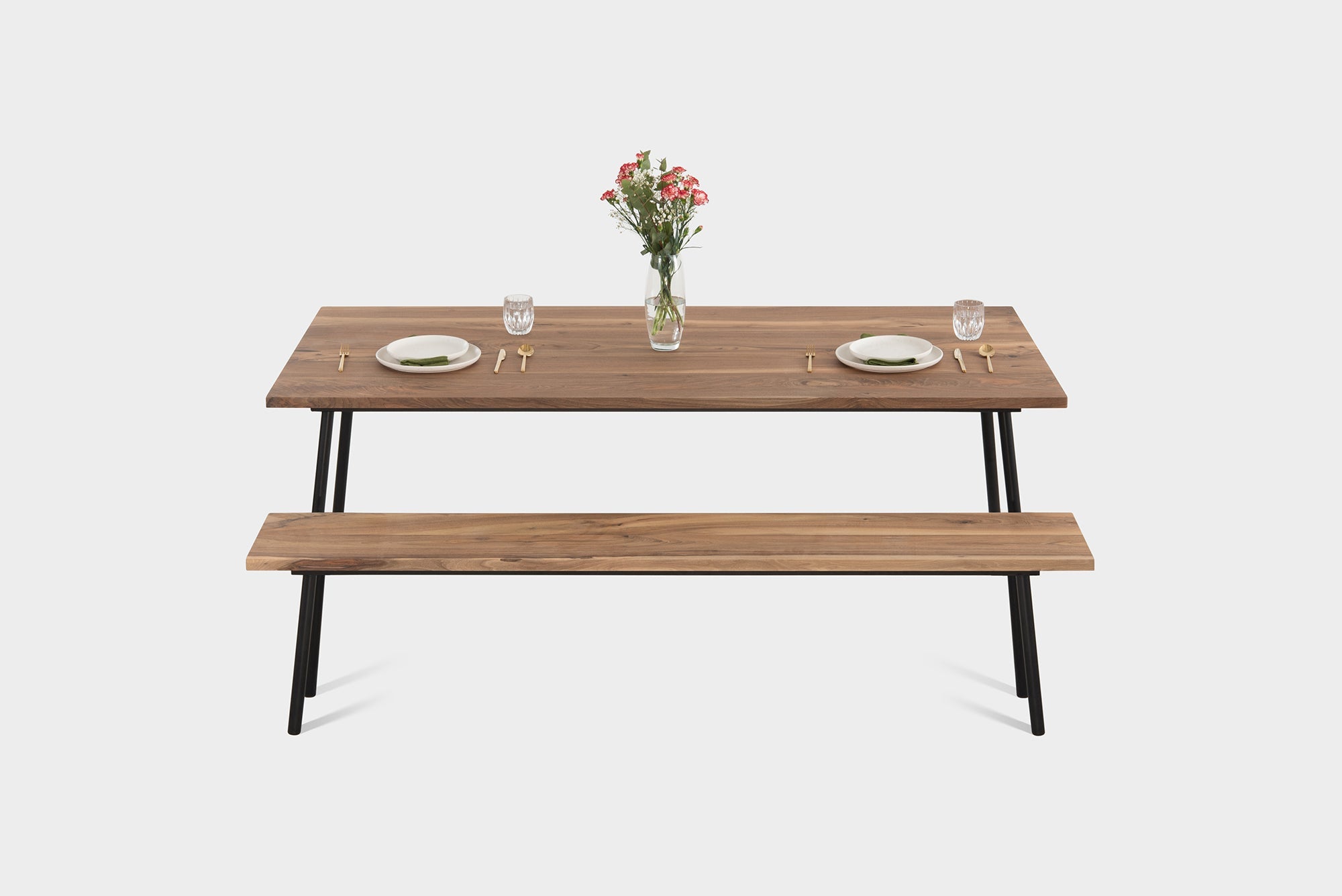 MARTA S TABLE | Noyer huile de teck | 160 x 80 x 3 cm | Vente en stock N20