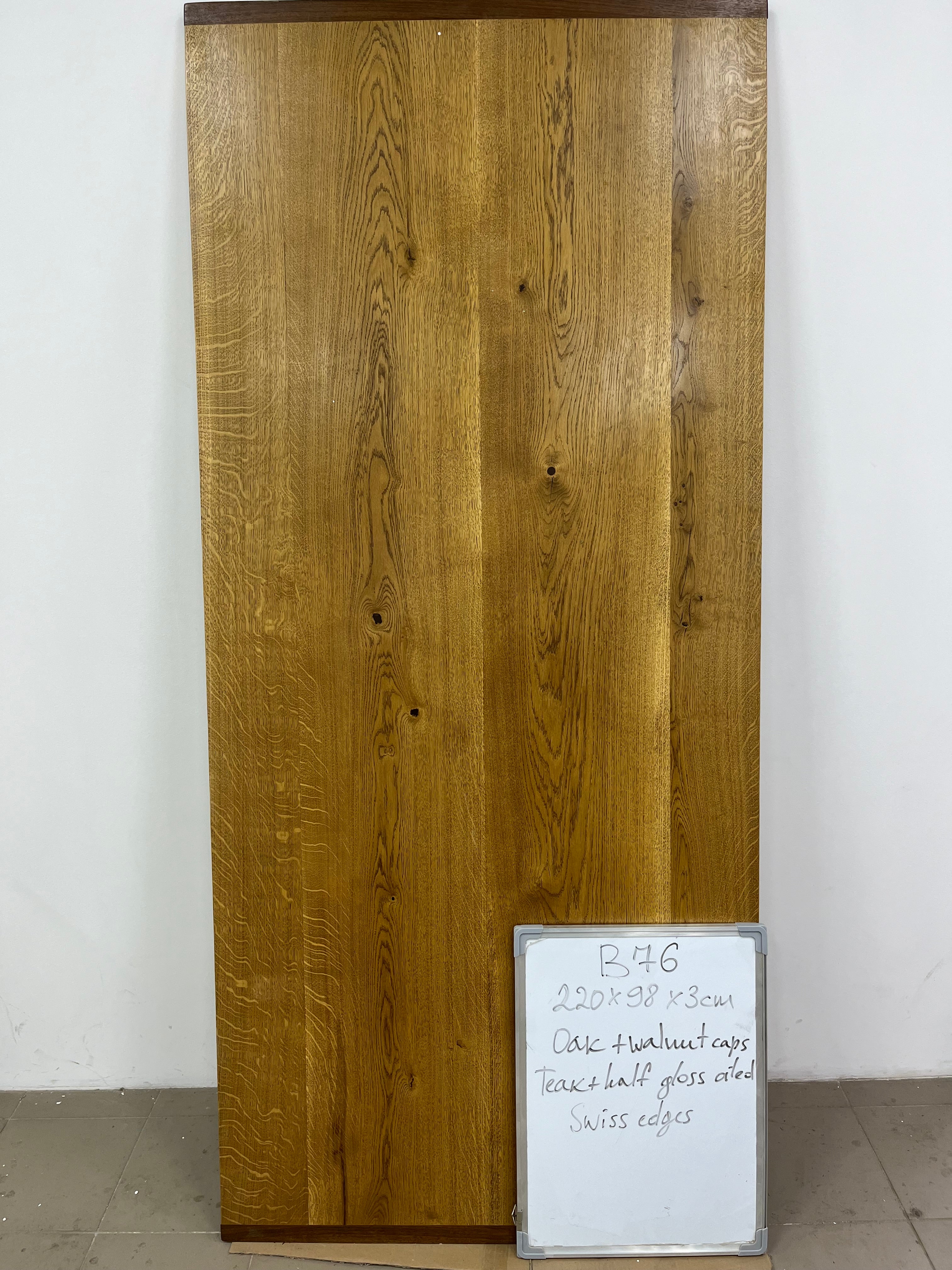 Tischplatte | Eiche | 220 x 98 x 3 cm | B76 Lagerbestand image 10