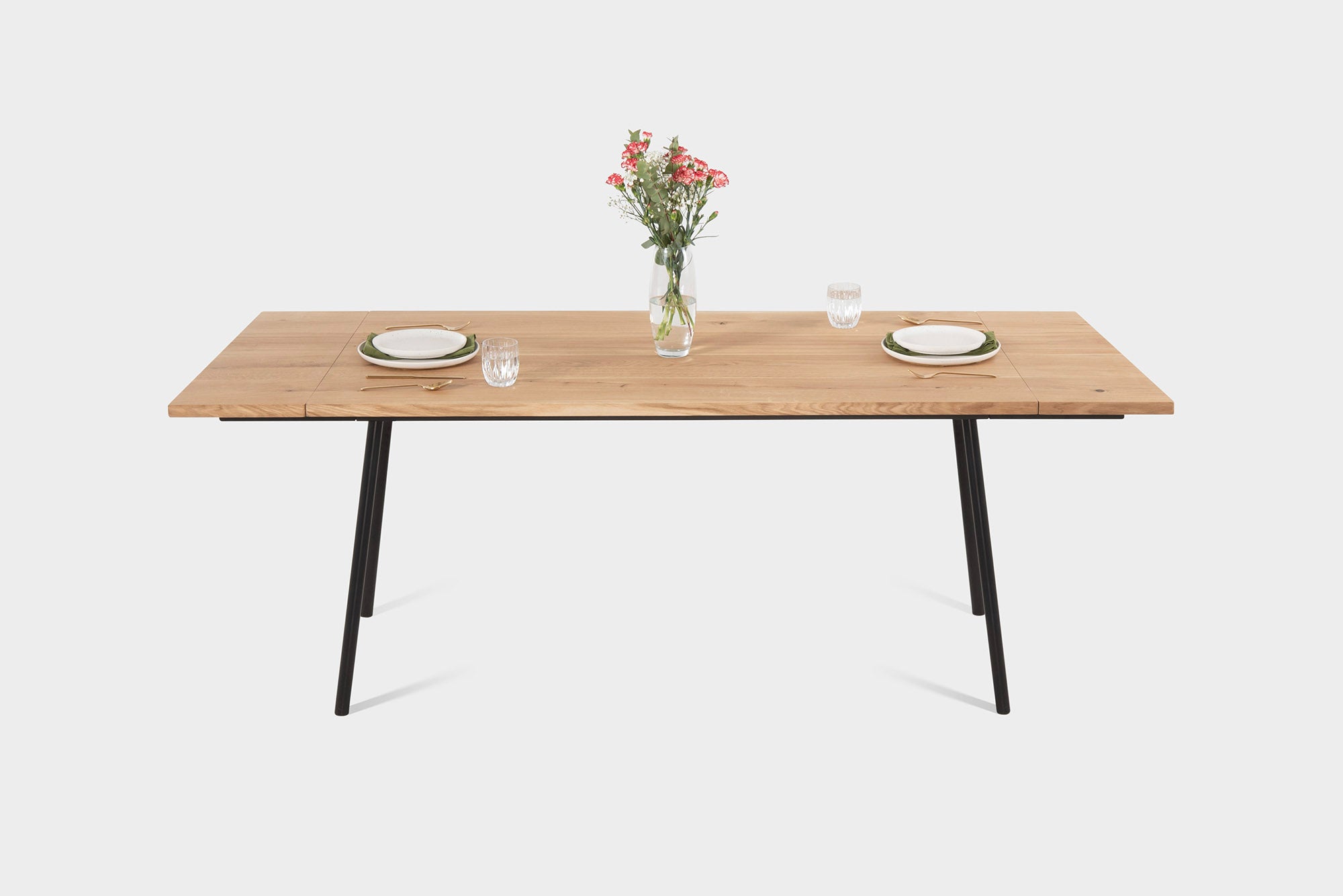 MARTA S | Table extensible en Chêne | 160 - 220 x 80 x 3 cm | Stock B51