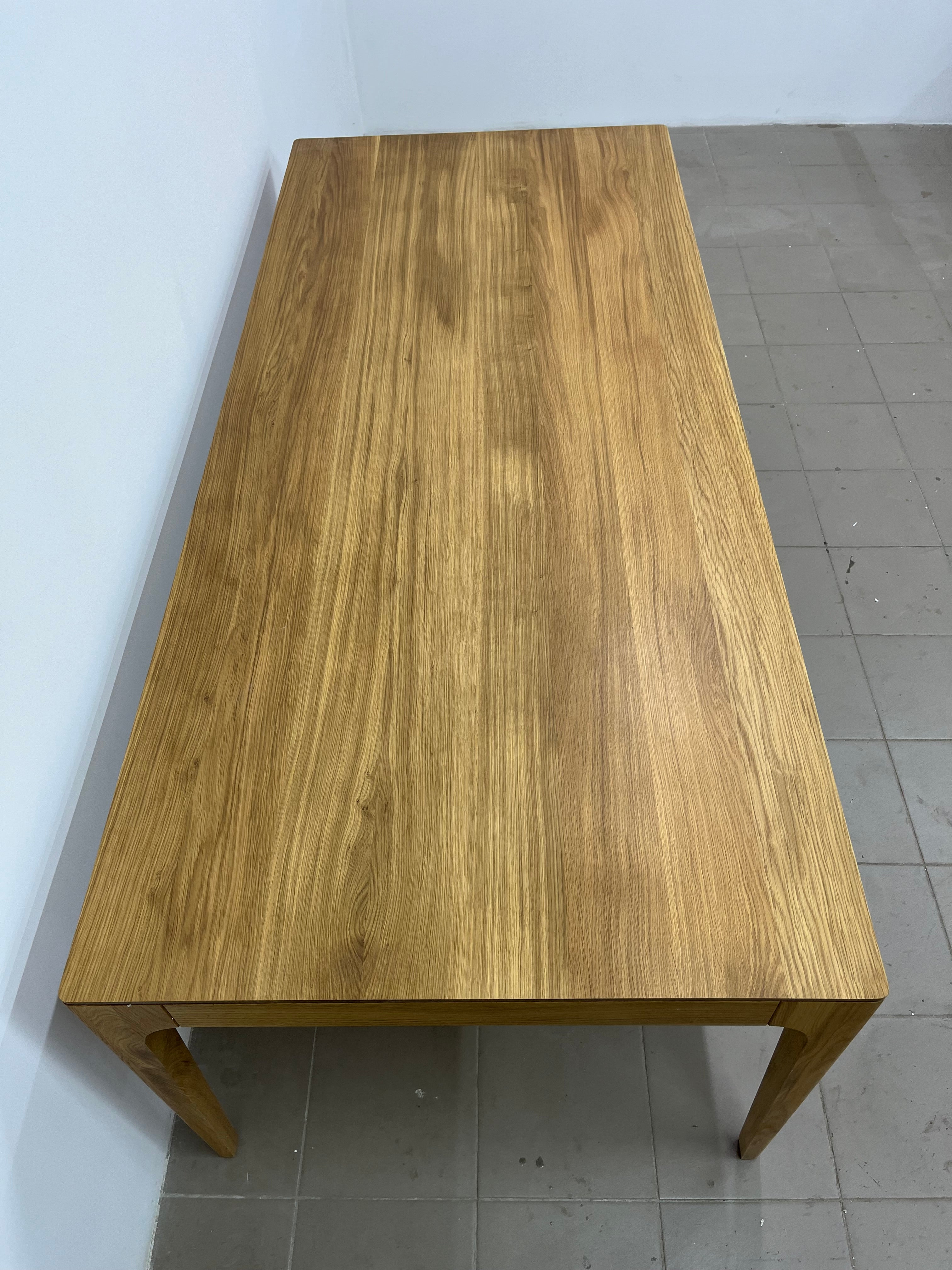 CAROLINA | Oak Table | 220 x 95 x 2 cm | B37 Stock