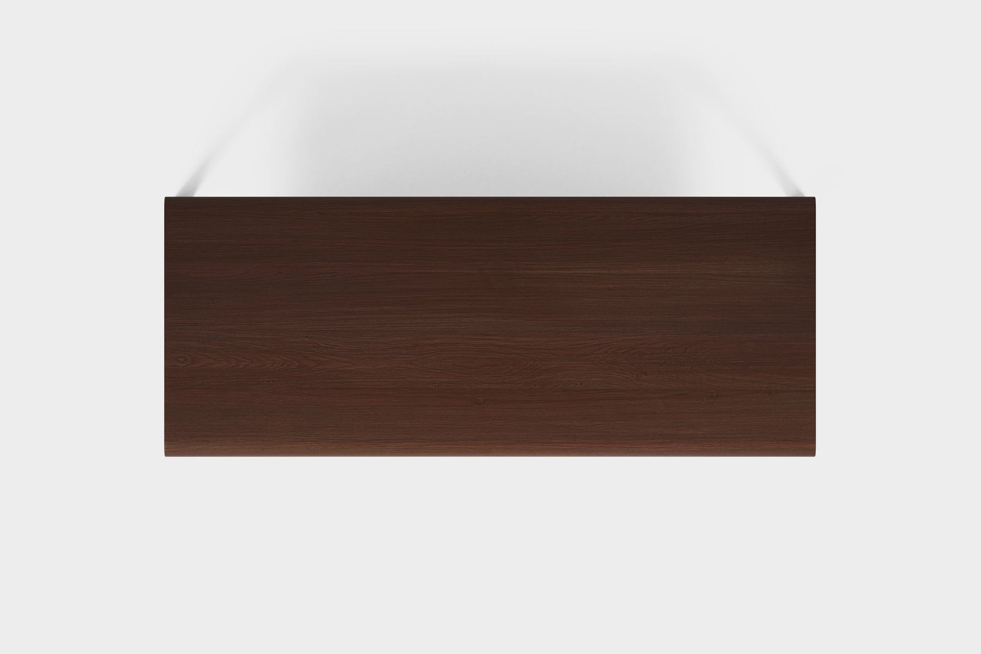 Rounded edges bring softness to the geometric form.