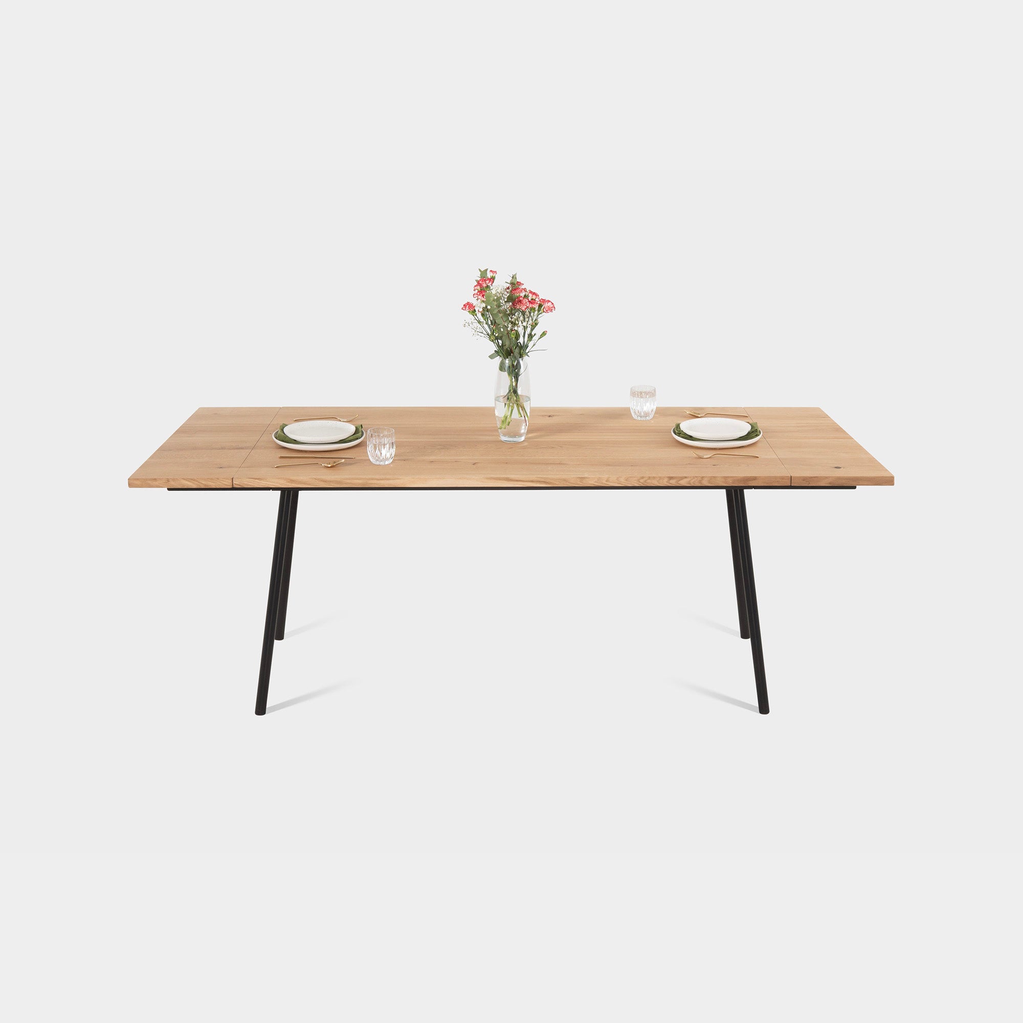 MARTA S | Table extensible en Chêne | 160 - 220 x 80 x 3 cm | Stock B74