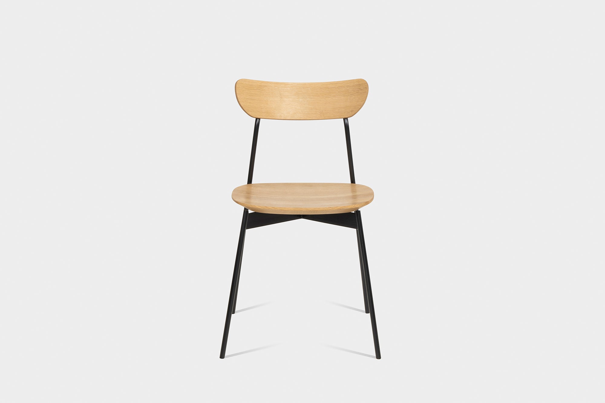 Mid Century Modern Stuhl aus Eiche mit Metallbeinen | MAYA Stuhl-Hardman Design