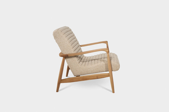 LAICA | Modern Armchair and Ottoman in Italian Leather or Wool image 4