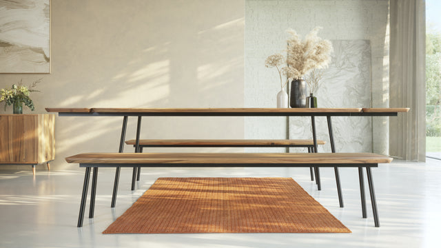 Tables design au meilleur prix, Table de repas MARTA 180 x 90 cm plateau et  piétement en chêne huilé naturel
